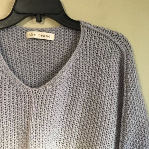 The brand medium grey and cream knit sweater - Picture 3 of 8